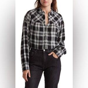 Como Vintage Plaid Button Down Shirt M